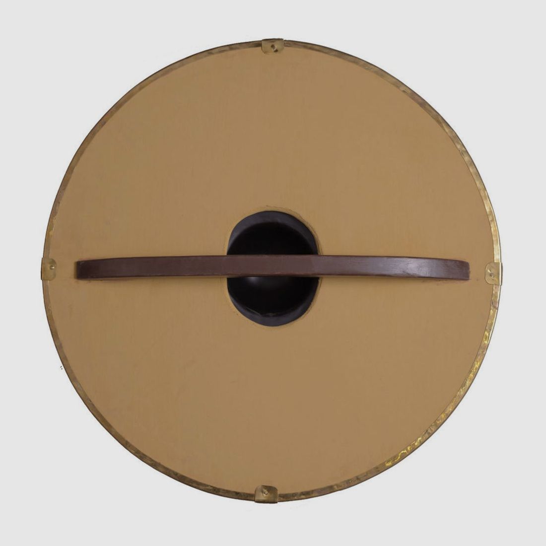 Bouclier Rond en Bois avec Boss en Laiton, image 2 sur 2