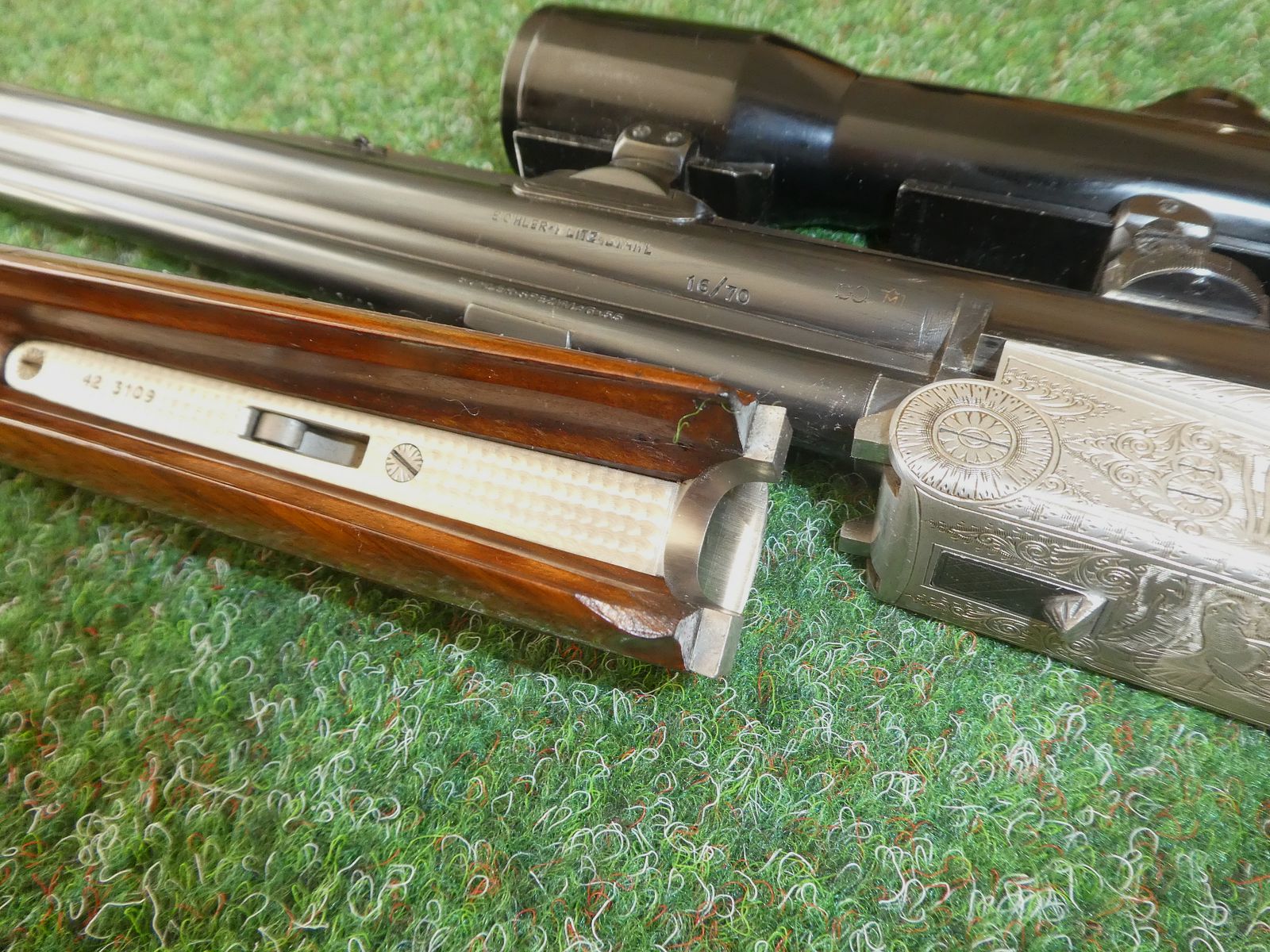 Bockbüchsflinte Waffen Esch Bonn 16/70 and 22 Hornet with Zeiss scope, image 14 of 20