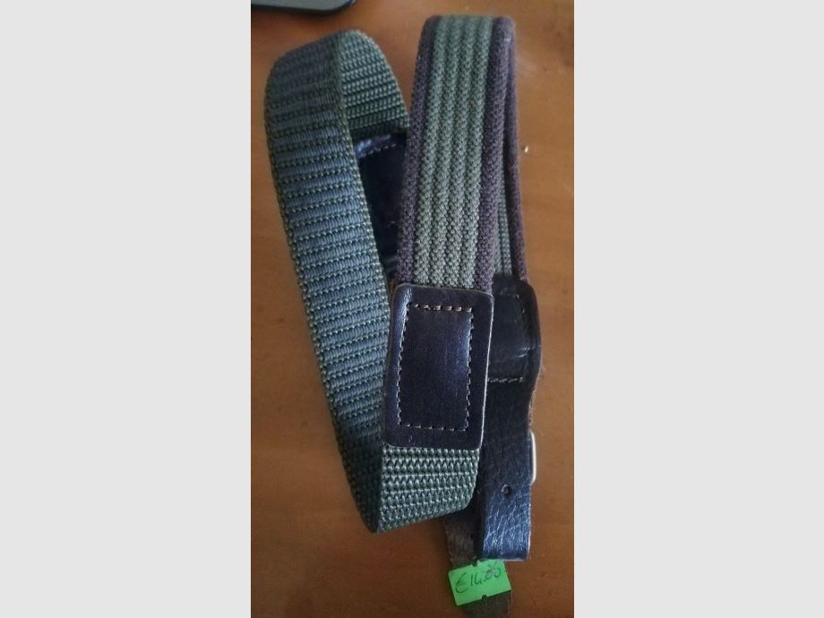 Correa de rifle medio elástica y medio fija antideslizante con sujeción de cuero, imagen 2 de 3