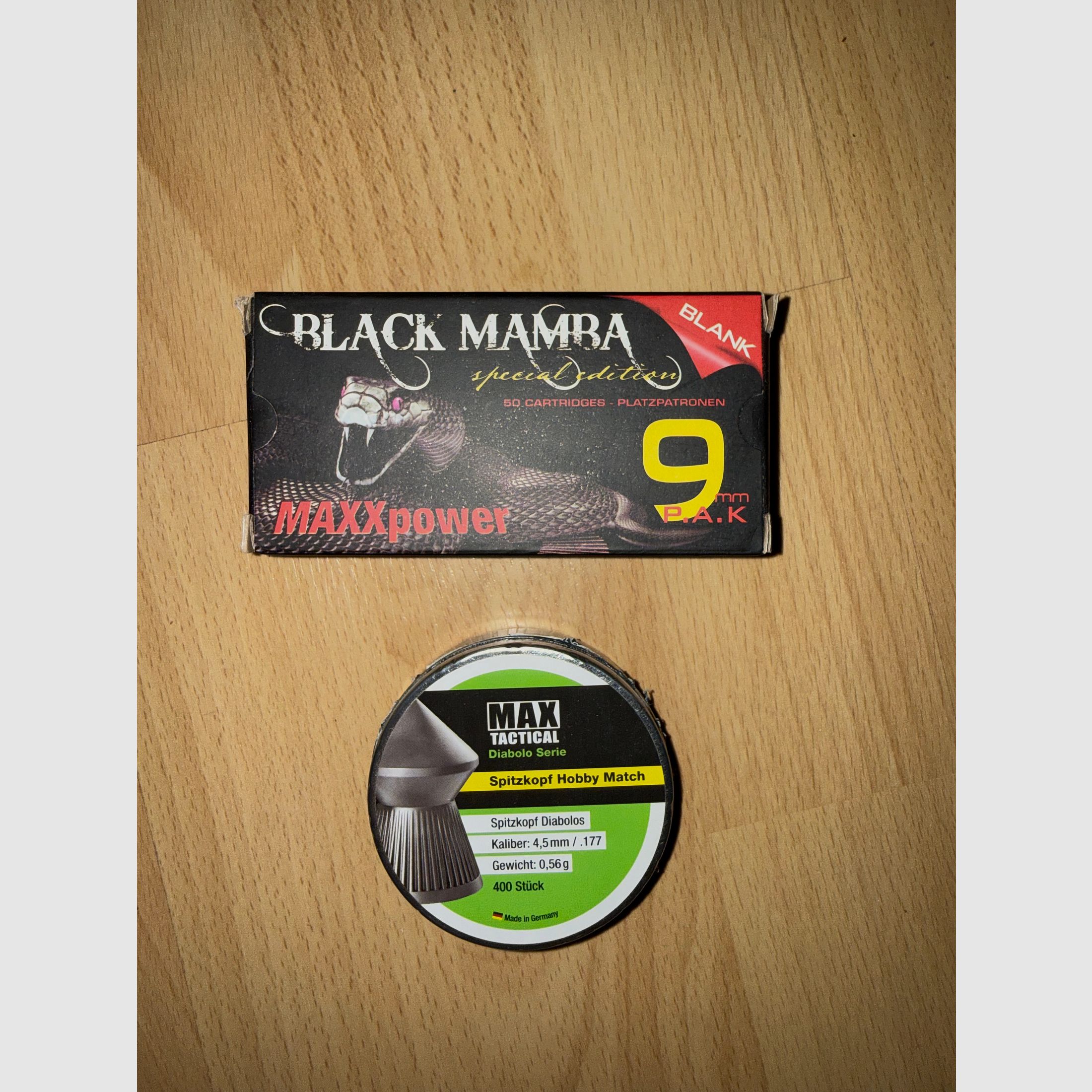 Magnum Schrecksch. Cal. 9mm P.A.K. titan + Hämmerli Black Force 400 Combo carabine à air