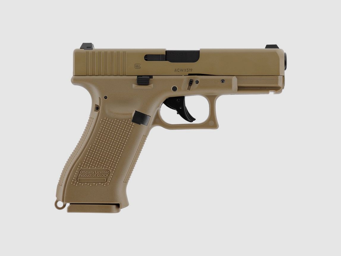 GLOCK 19X UMAREX CO2 BB 4,5MM COYOTE 18 STRZAŁÓW, zdjęcie 1 z 6