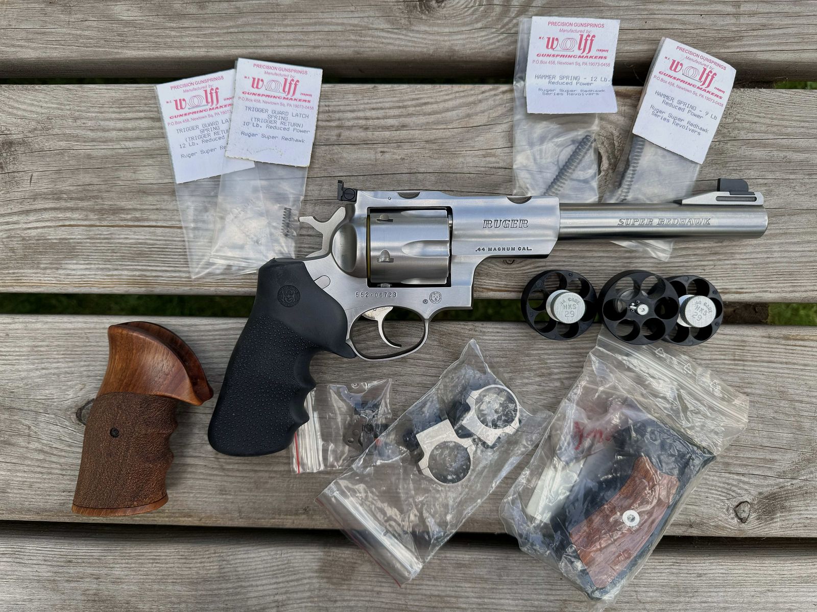 Ruger Super Redhawk .44Magnum 7.5“ stainless steel, like new, from hunter's hand