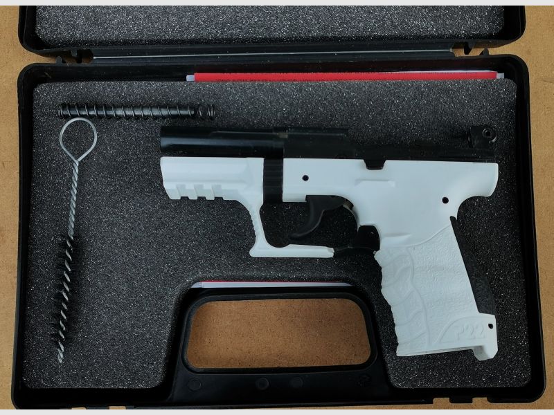 Griffstück Walther P22 weiß inkl. Koffer und Federführungsstange + Feder