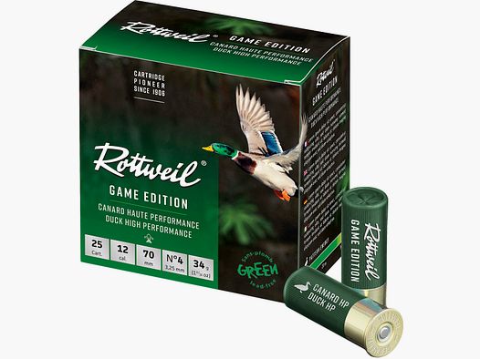 Rottweil Schrotpatronen Game Edition Ente 12-70 3,25 mm