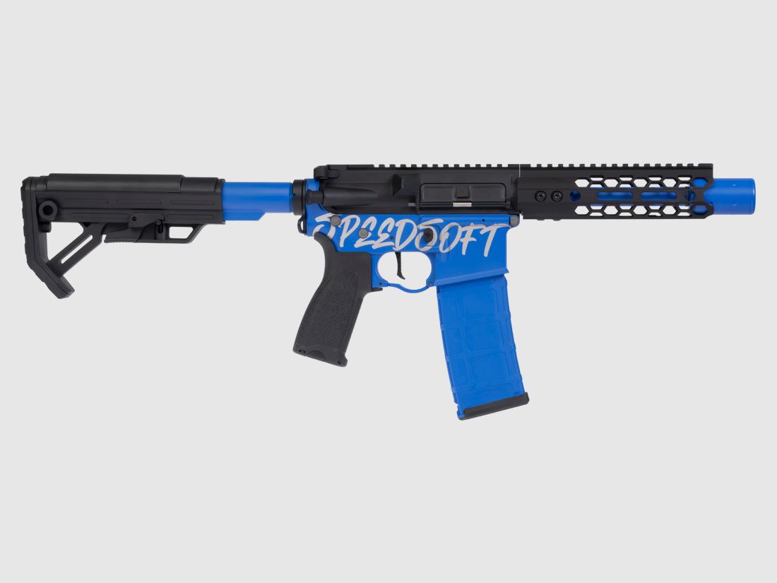 BUSHIDO CHUGI 1Joule SPEEDSOFT, mit ETU, FSWS&Speedtrigger S-AEG, Blau (SAIGO DEFENSE)