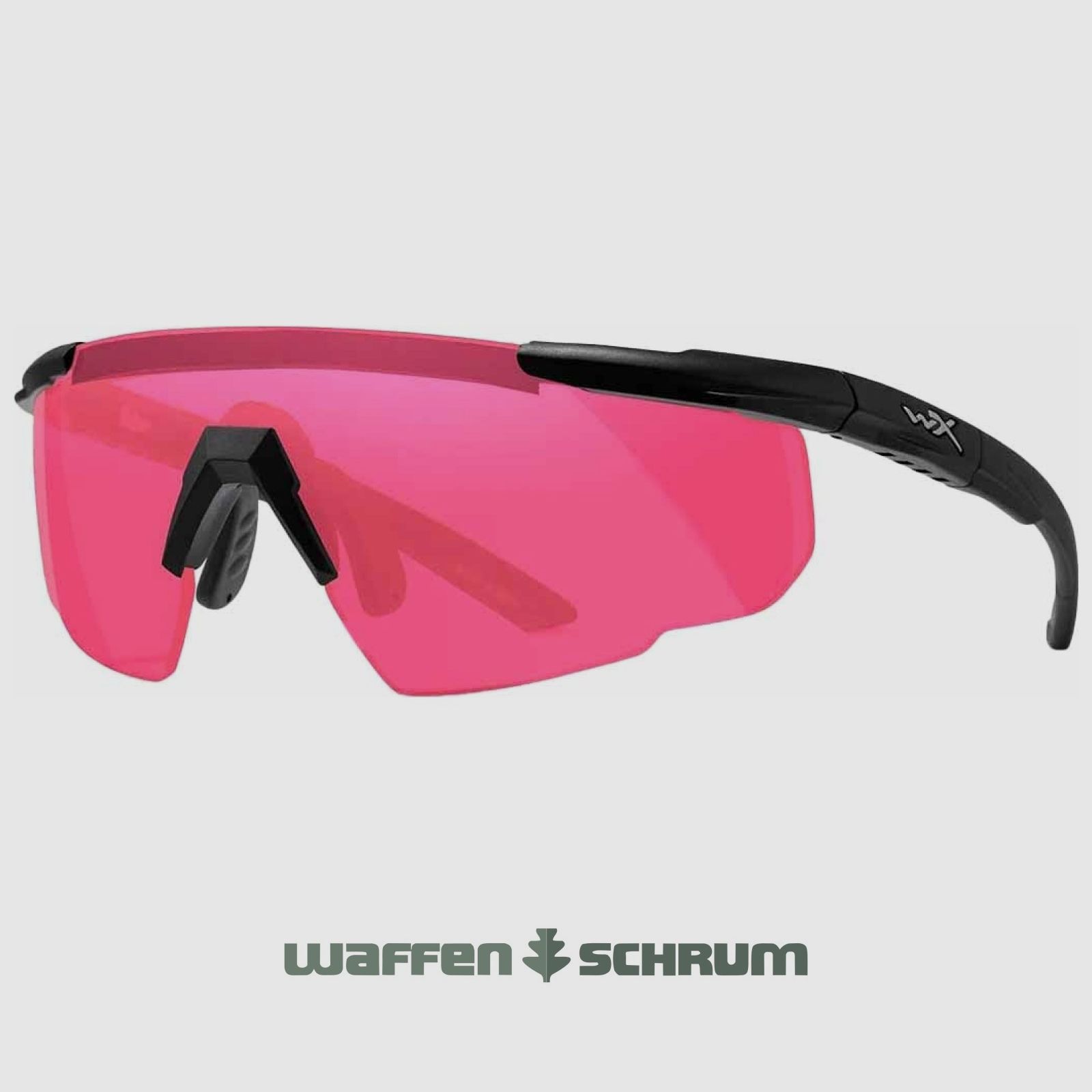 Wiley X Shooting Glasses Saber Advanced Lens: magenta, Frame: matte black