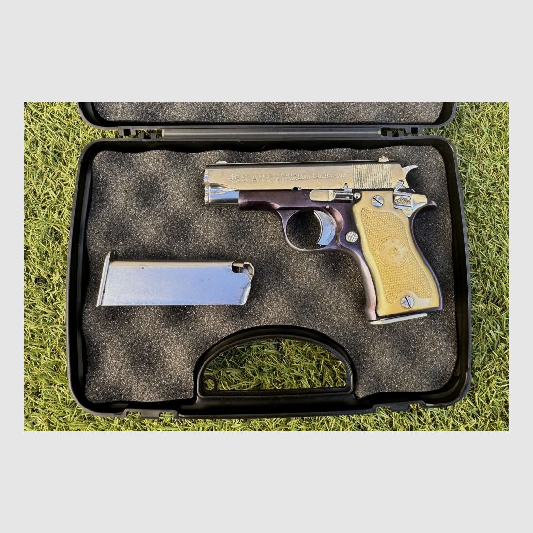 Star Starfire Chrom inkl. Ersatzmagazin 9mmBrowningK ( 9mm Kurz)