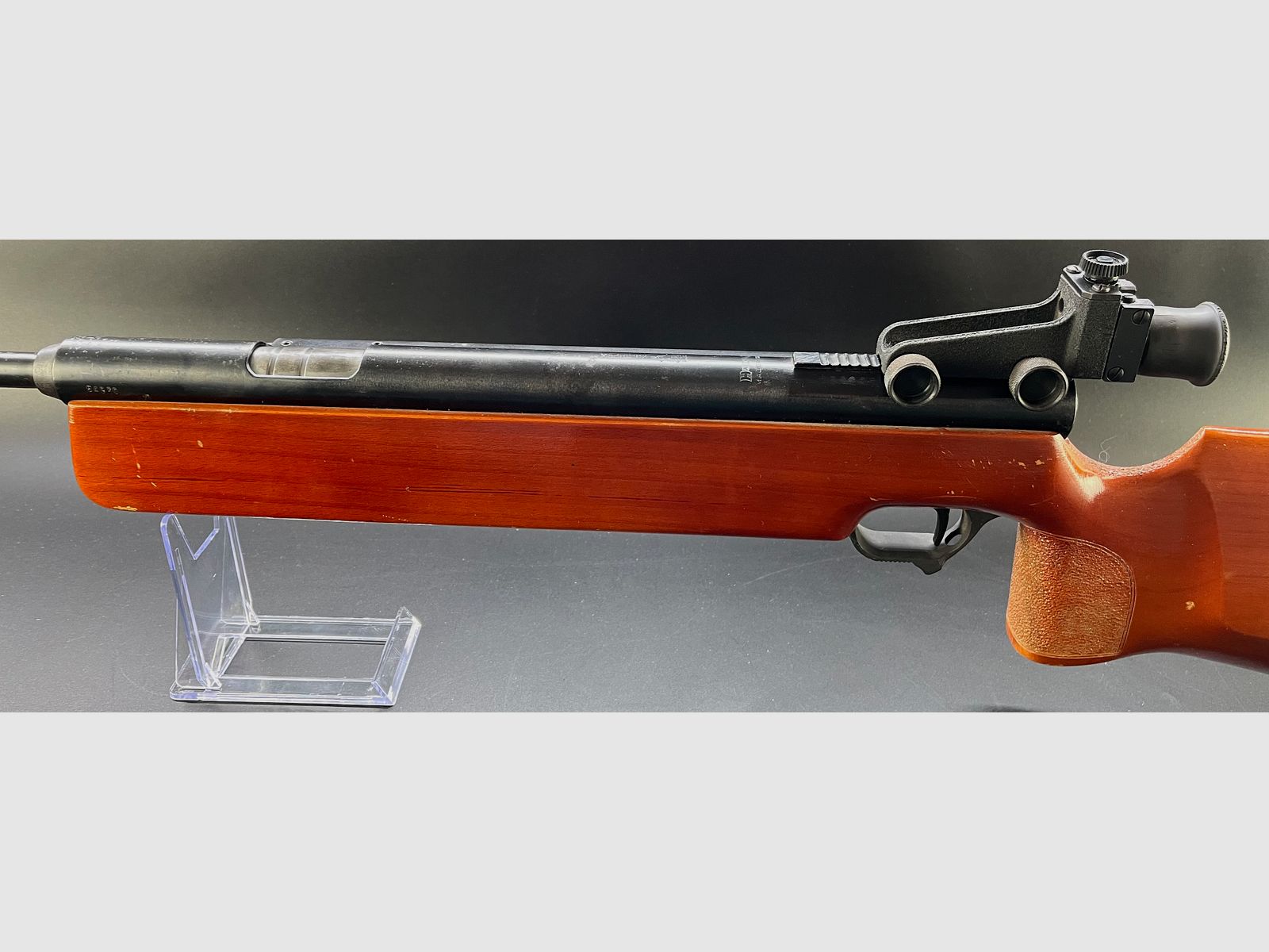 Haenel Mod. 312 Seitenspanner Luftgewehr 4,5mm Diabolo mit Diopter und neuer Dichtung und Kolbenfede