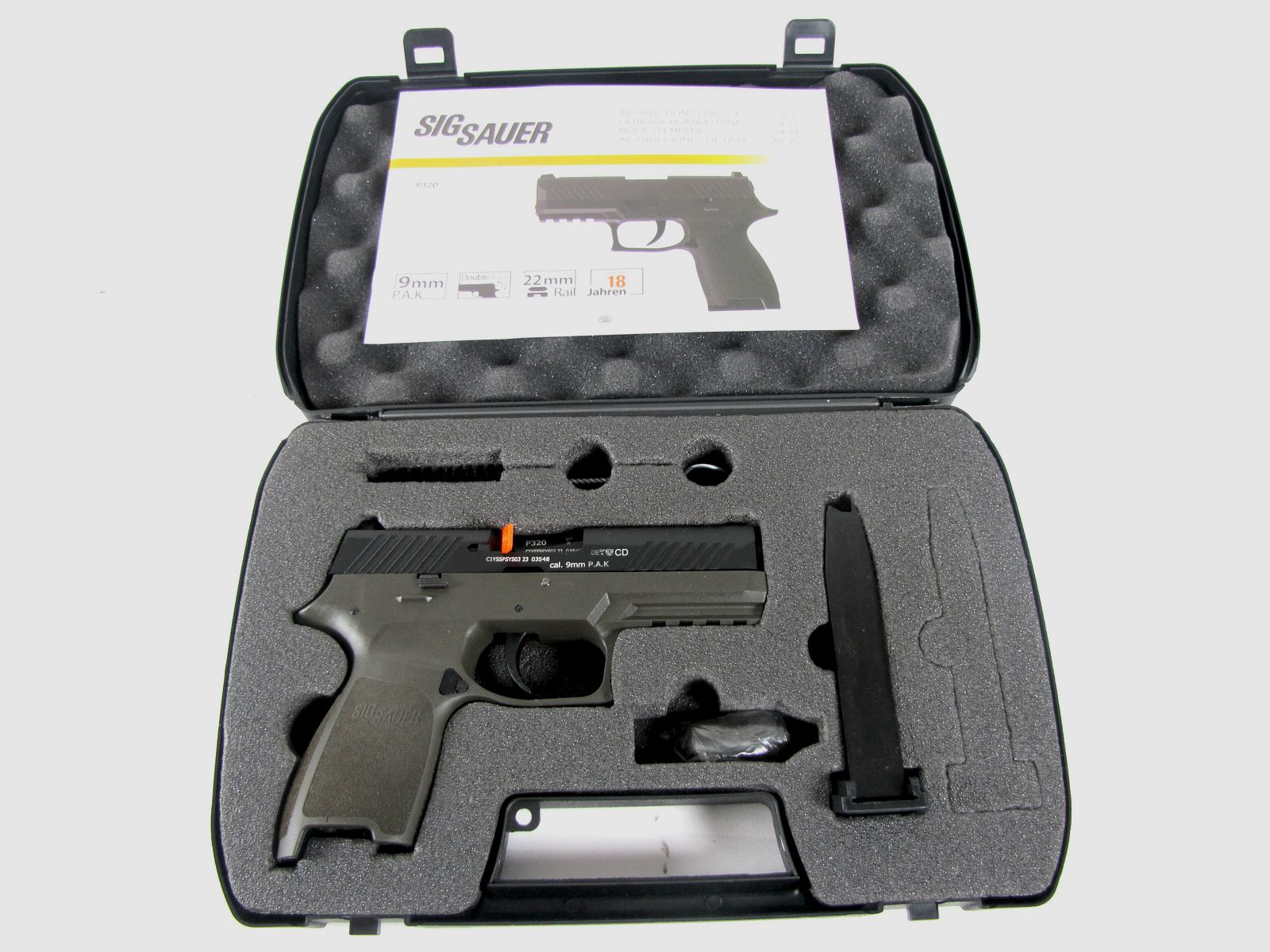 Schreckschuss - Gas Signal Pistole - Sig Sauer P320 - 9 mm P.A.K. Khaki