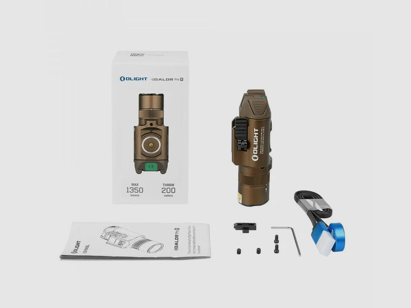 Olight BALDR Pro Lumière Tactique + Laser GR TAN, image 4 sur 5