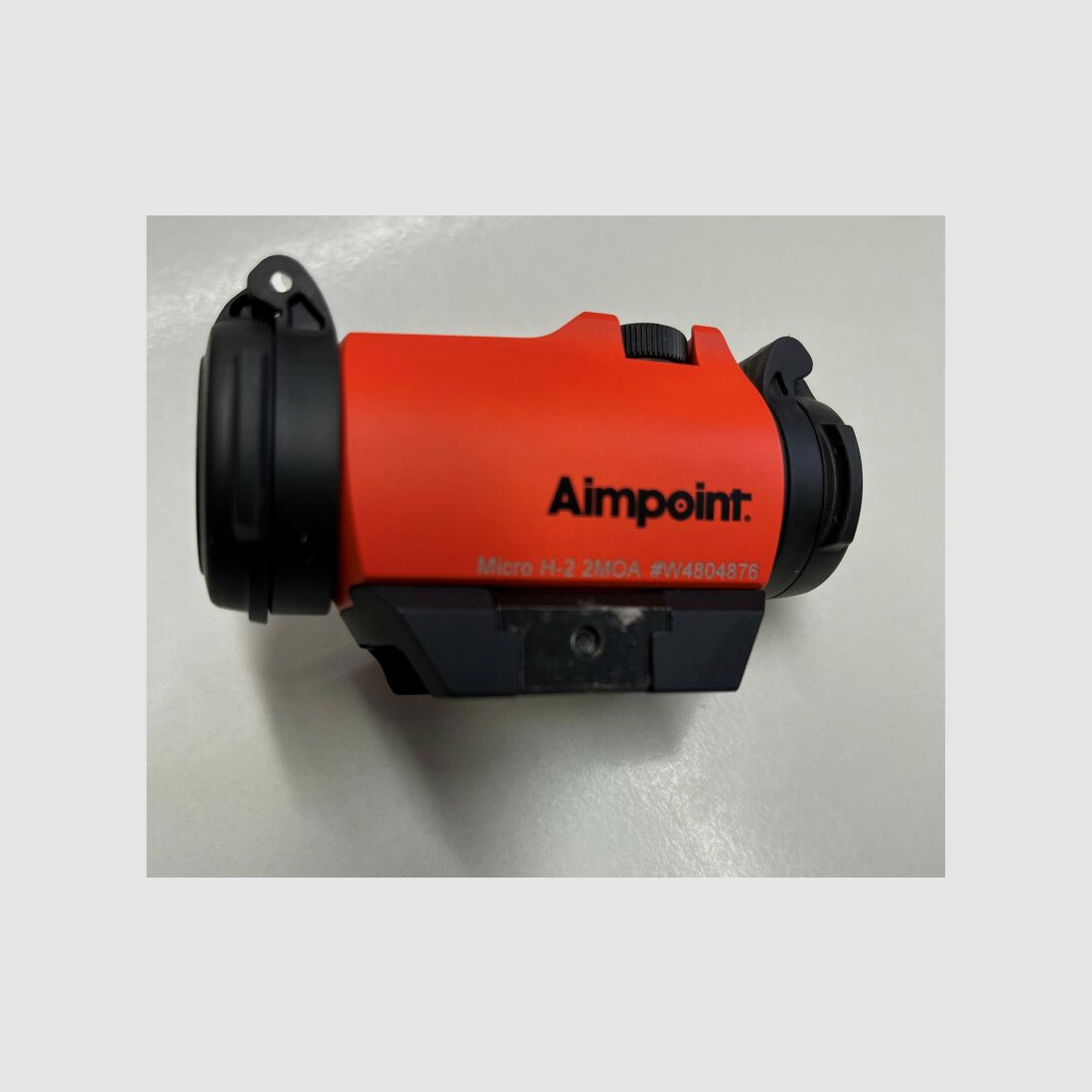 Aimpoint point rouge + viseur reflexe Micro H-2 Abs.2 MOA cerakote orange incl. adaptateur + montage sur selle Blaser