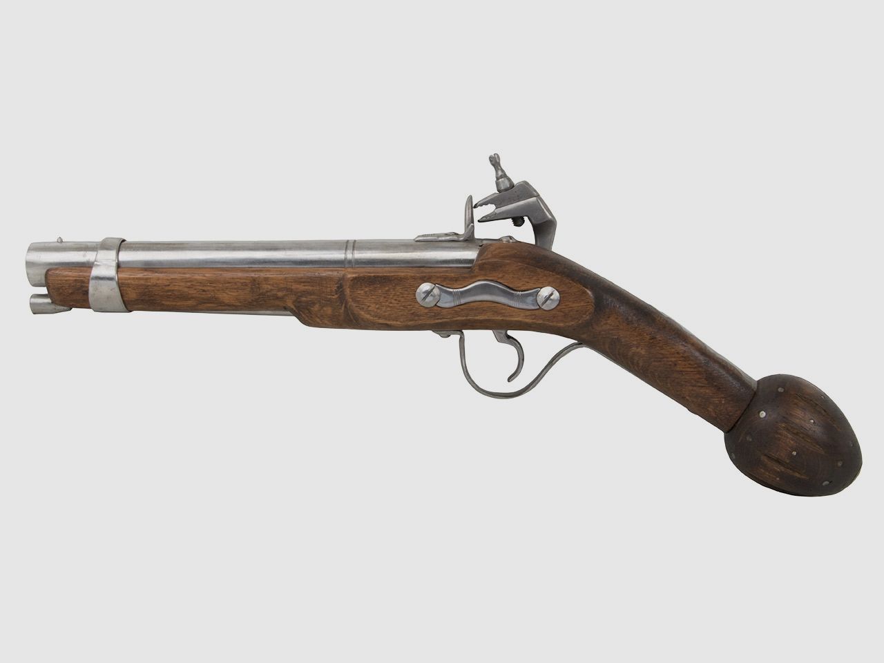 EinzelstĂĽck handgefertigte Deko Steinschloss Vorderladerpistole LĂ¤nge 48 cm
