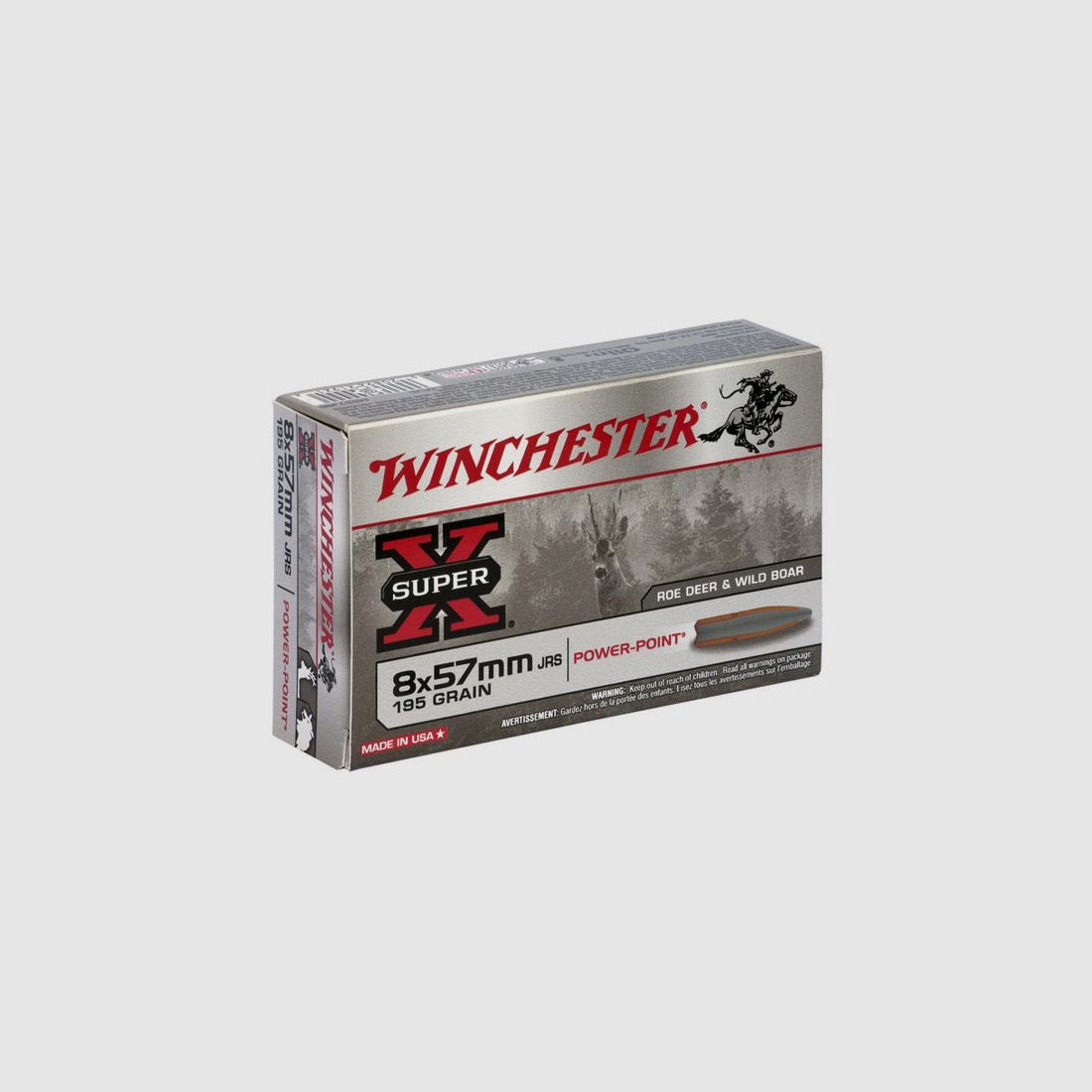 Winchester Super-X 8x57 IRS 195GR Power Point 20 cartouches
