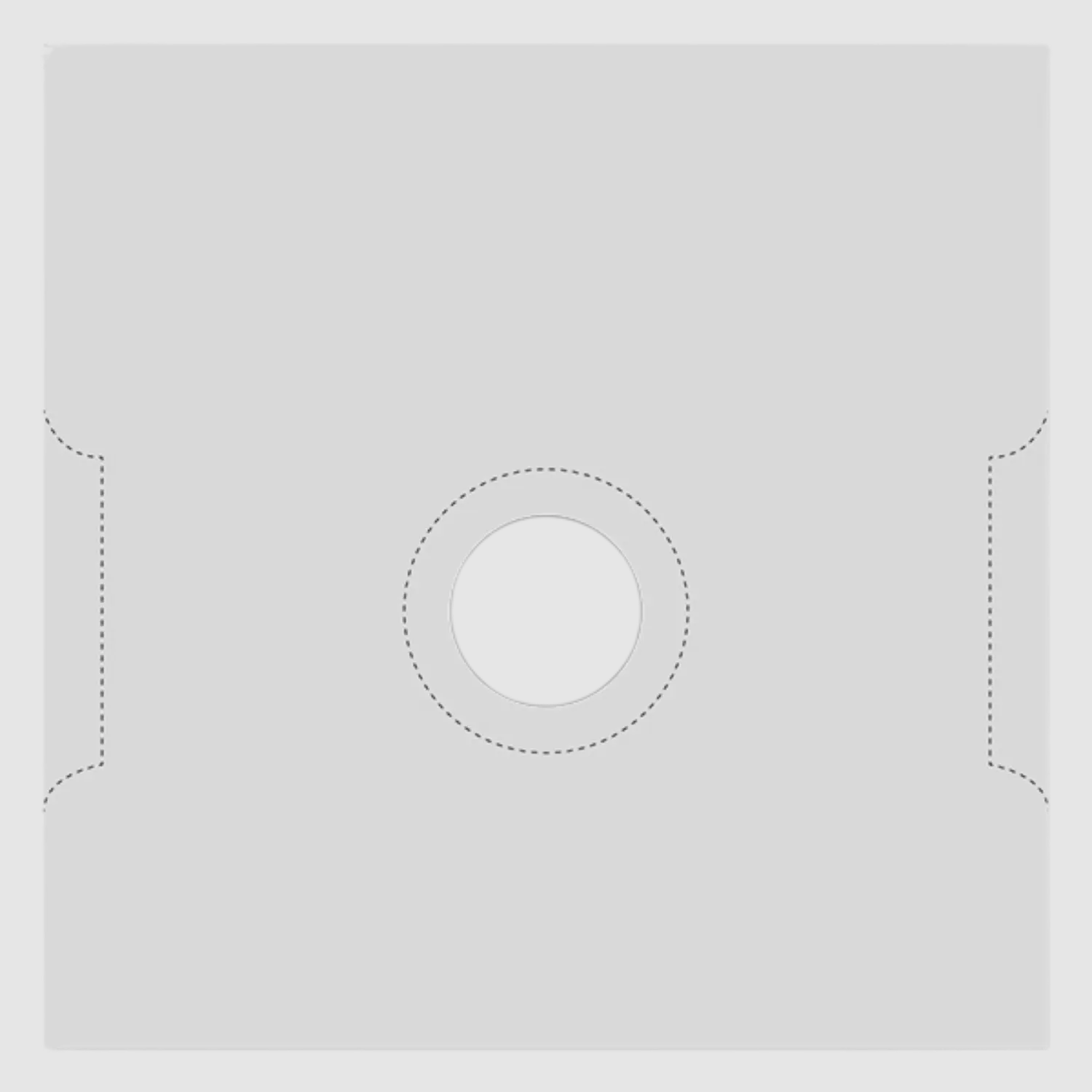 LG target strip cassette, center offset for 5.2 cm target strips, 17x17cm
