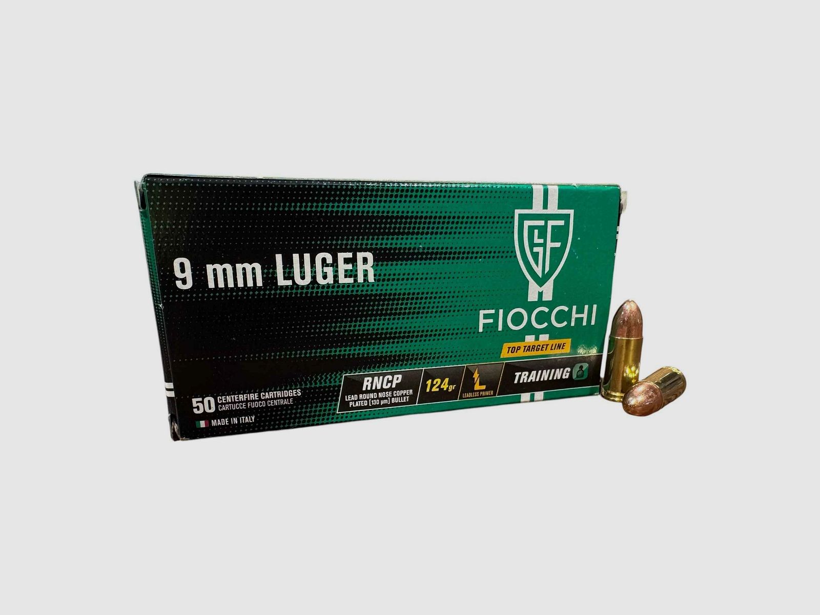 FIOCCHI MUNITIE KAL.9x19 RNCP 124 GR. KOGELS