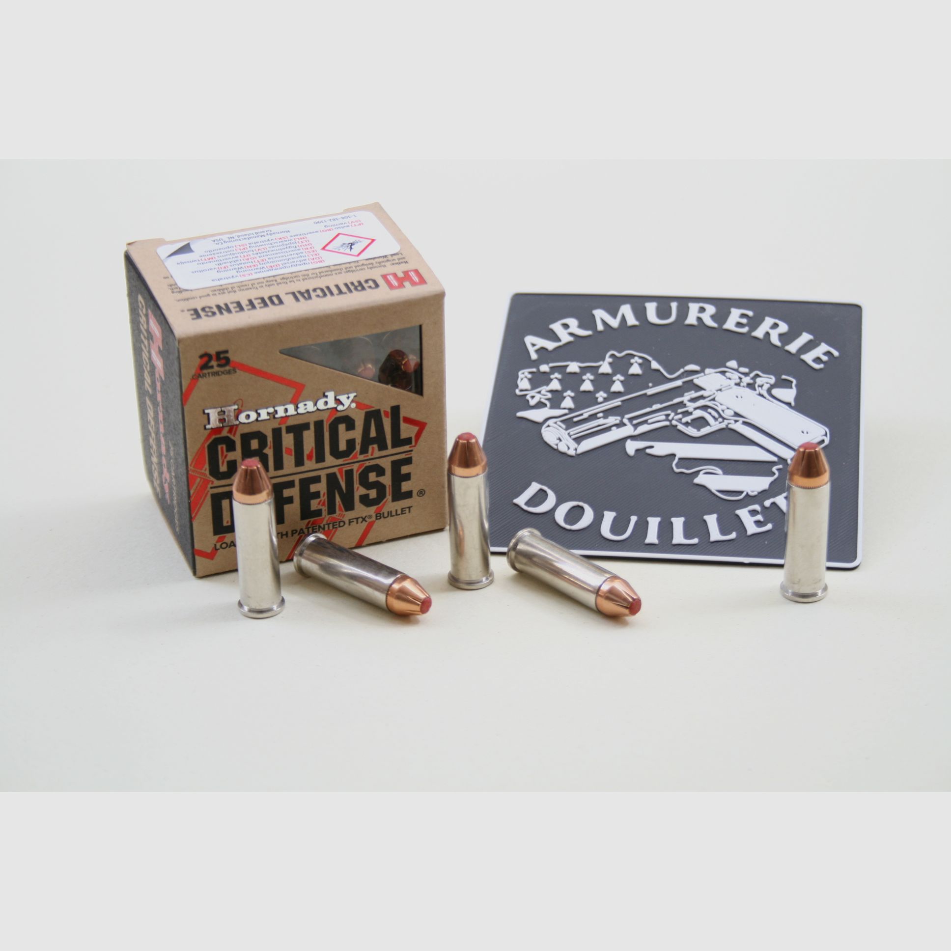 25 Munitions HORNADY Critical Defense FTX 110 gr – .38SP+P