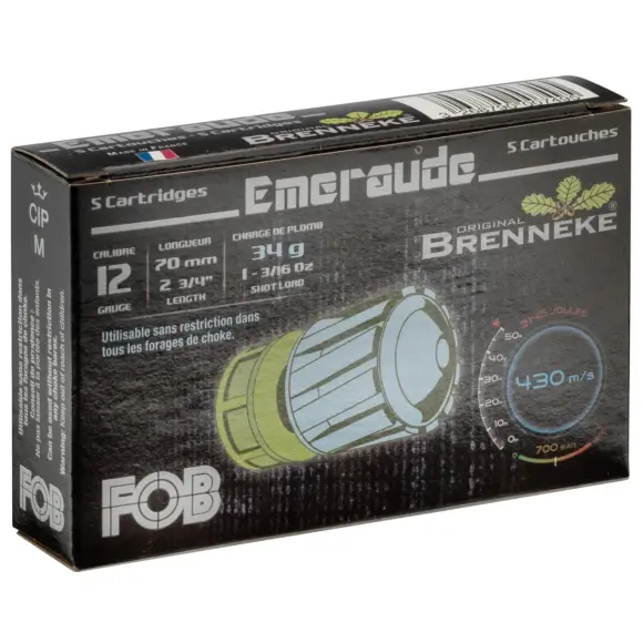 Balle De Chasse Fob Emeraude Calibre 12/70, image 1 sur 6