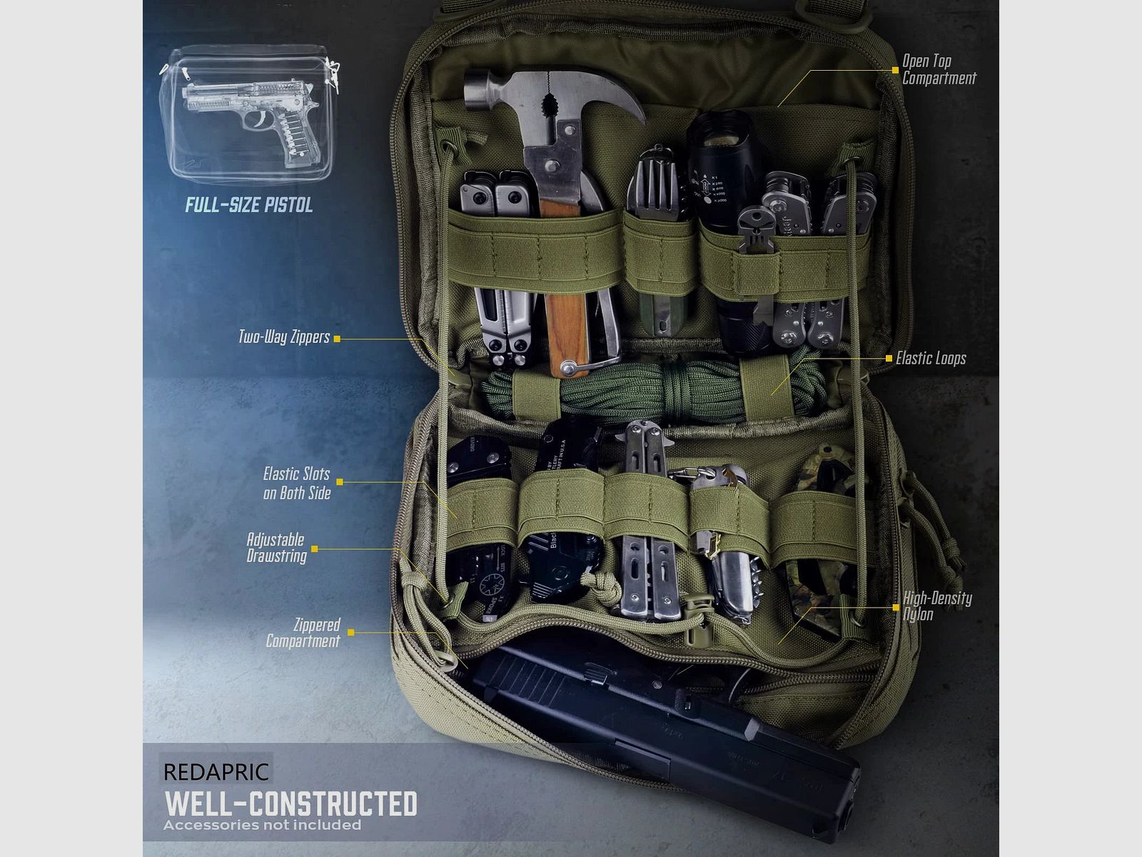 Taktische Admin-Tasche – MOLLE-kompatibel, doppellagig & mit großer Kapazität