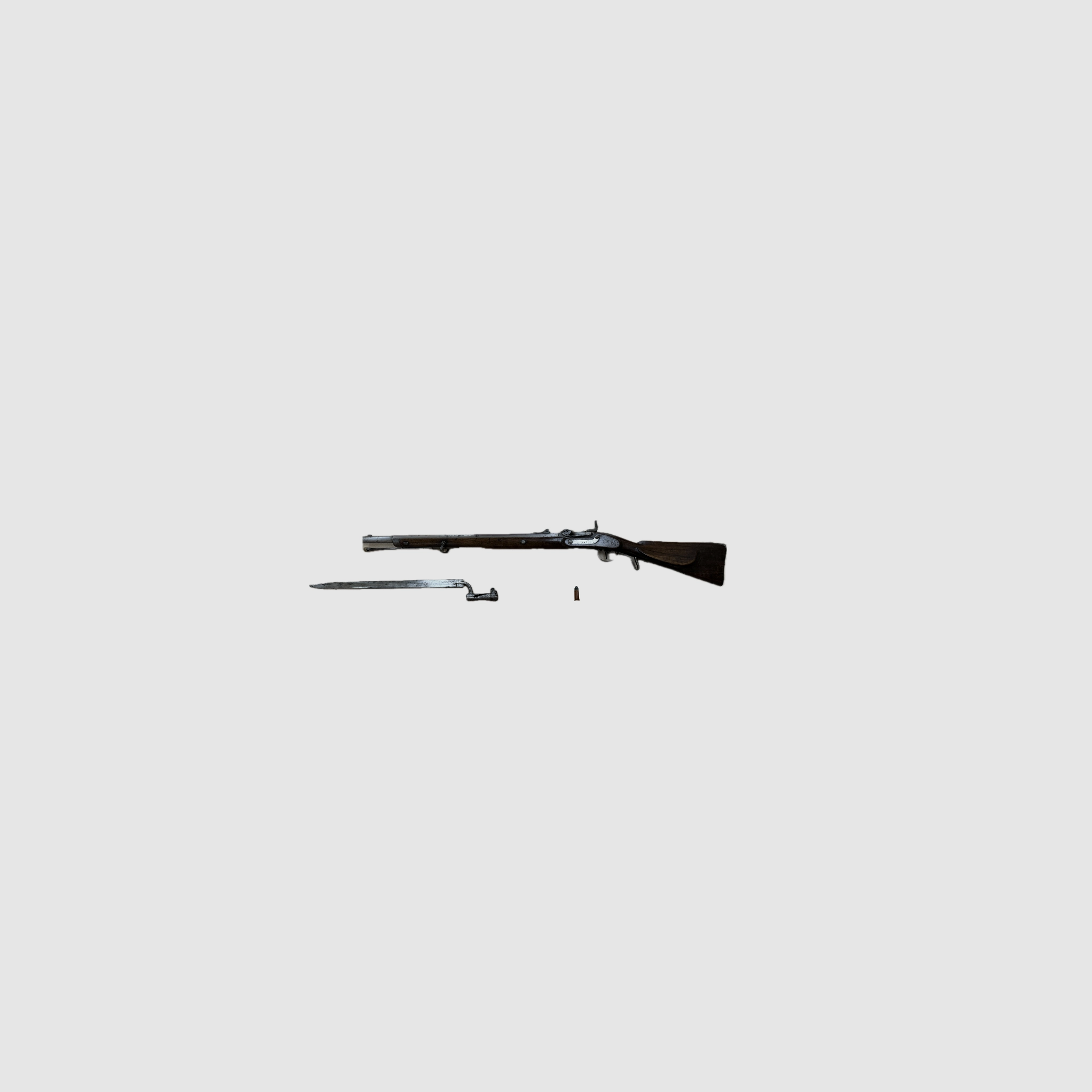 Wänzel Jägerstutzen M1854/67 Kal. 14 x 33R Wänzel met origineel bajonet en patroon, afbeelding 1 van 6