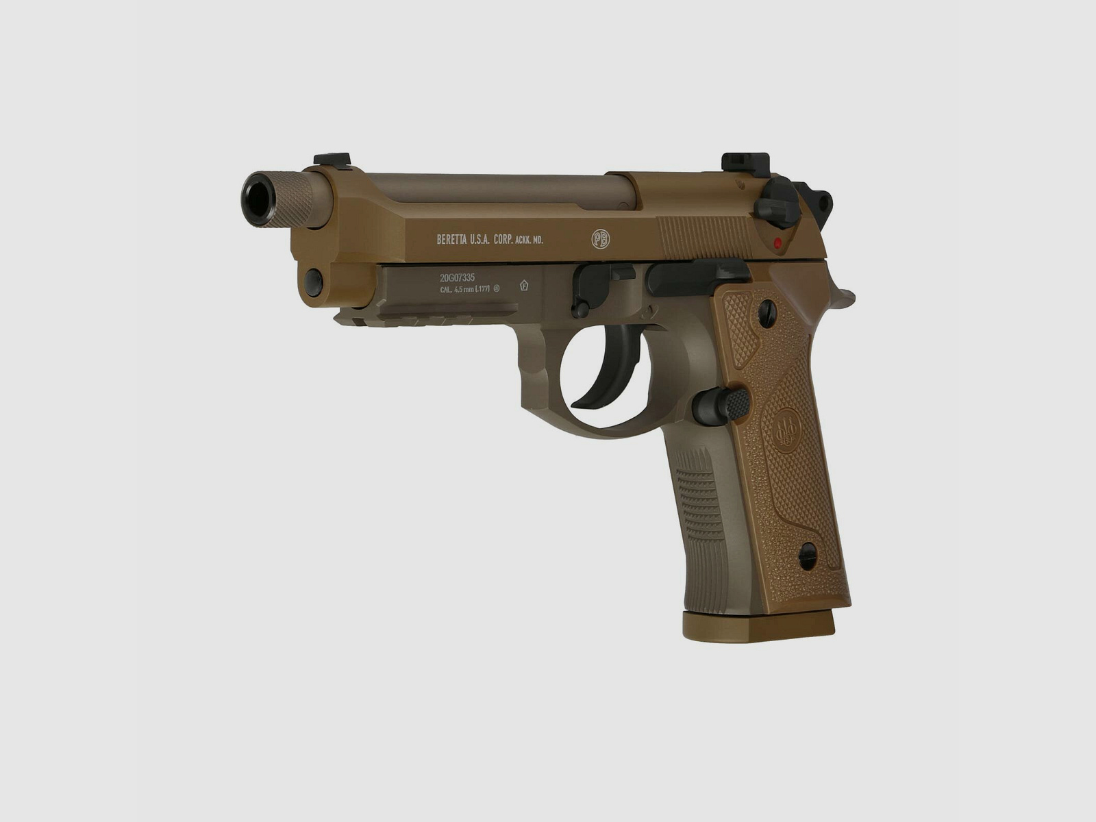 Luftpistolenset Beretta M9A3 FDE 4,5 mm Stahl BB Co2-Pistole Vollmetall Blow Back (P18)