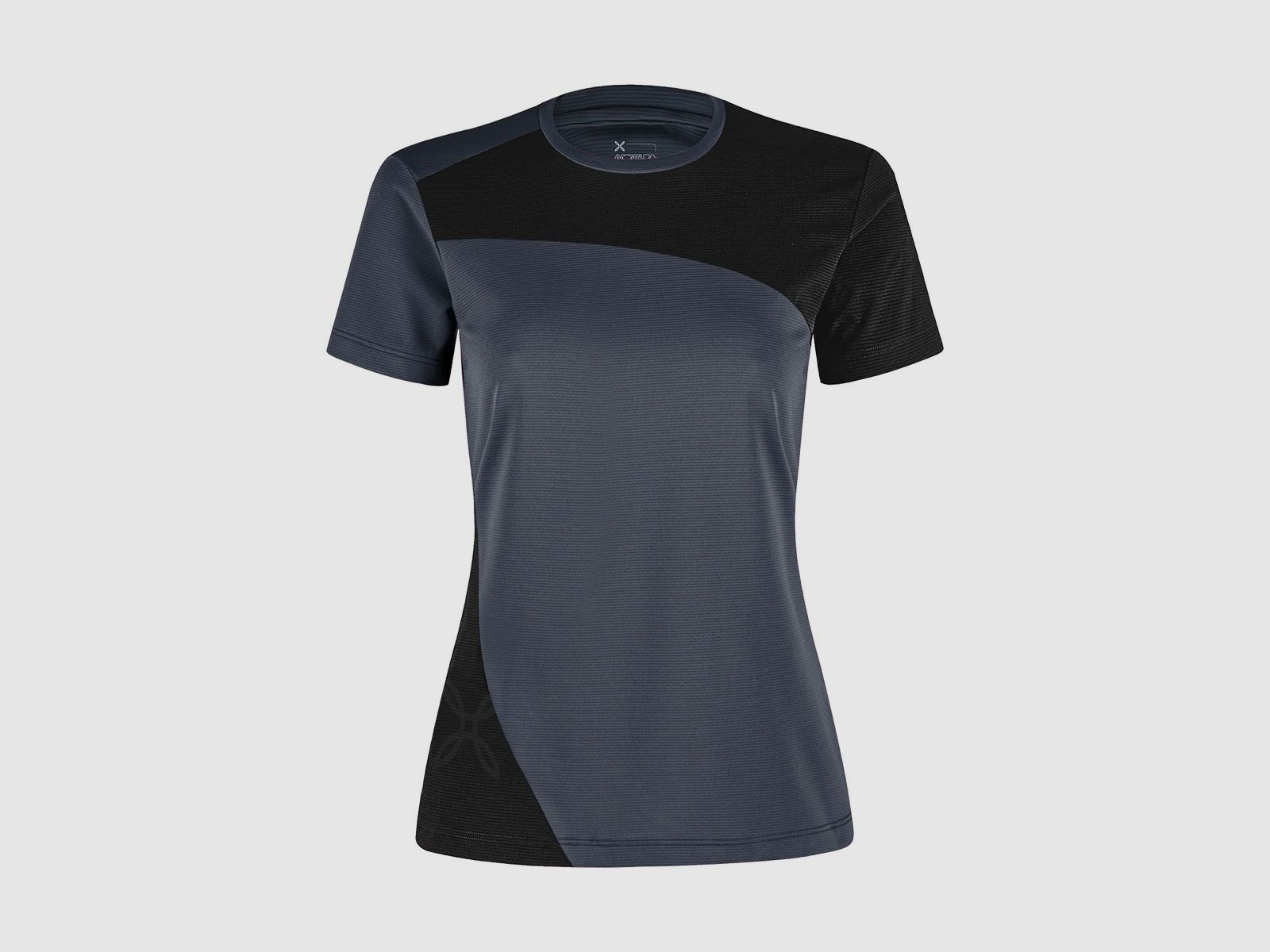 T-SHIRT – DAMEN – MONTURA – MIX-UP T-SHIRT DAMEN ATHLETIC FIT Piombo / Schwarz, Bild 1 von 2