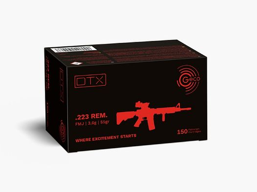 Geco DTX .223 Rem. 55GR FMJ 150 nabojów