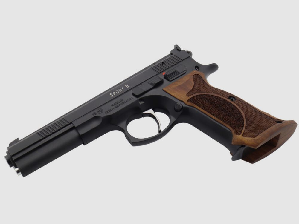 Waffen Oschatz Sport II SA 6" Longslide Matchpistole Nussbaum Matchgriff original von Waffen-Oschatz Stuttgart CZ75