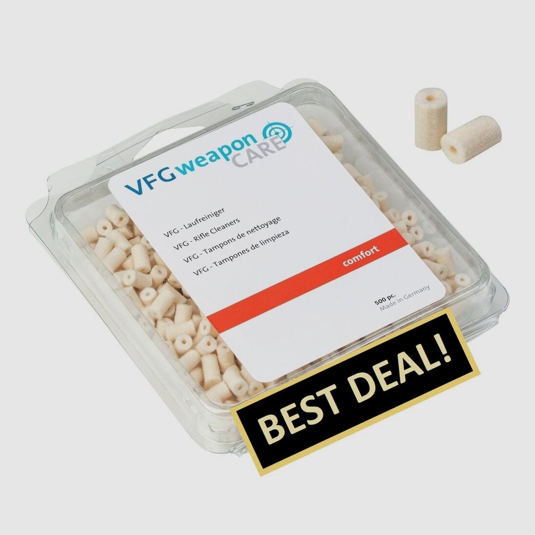 VFG Limpiador de cañones Comfort Calibre 9 mm (500 uds)