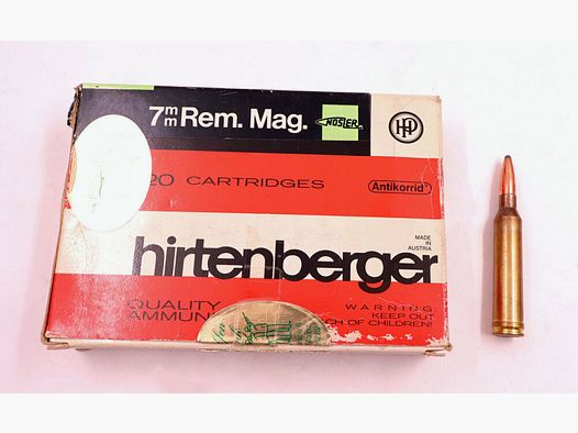 Hirtenberger / Austria cartucce per fucile 7mmRemMag