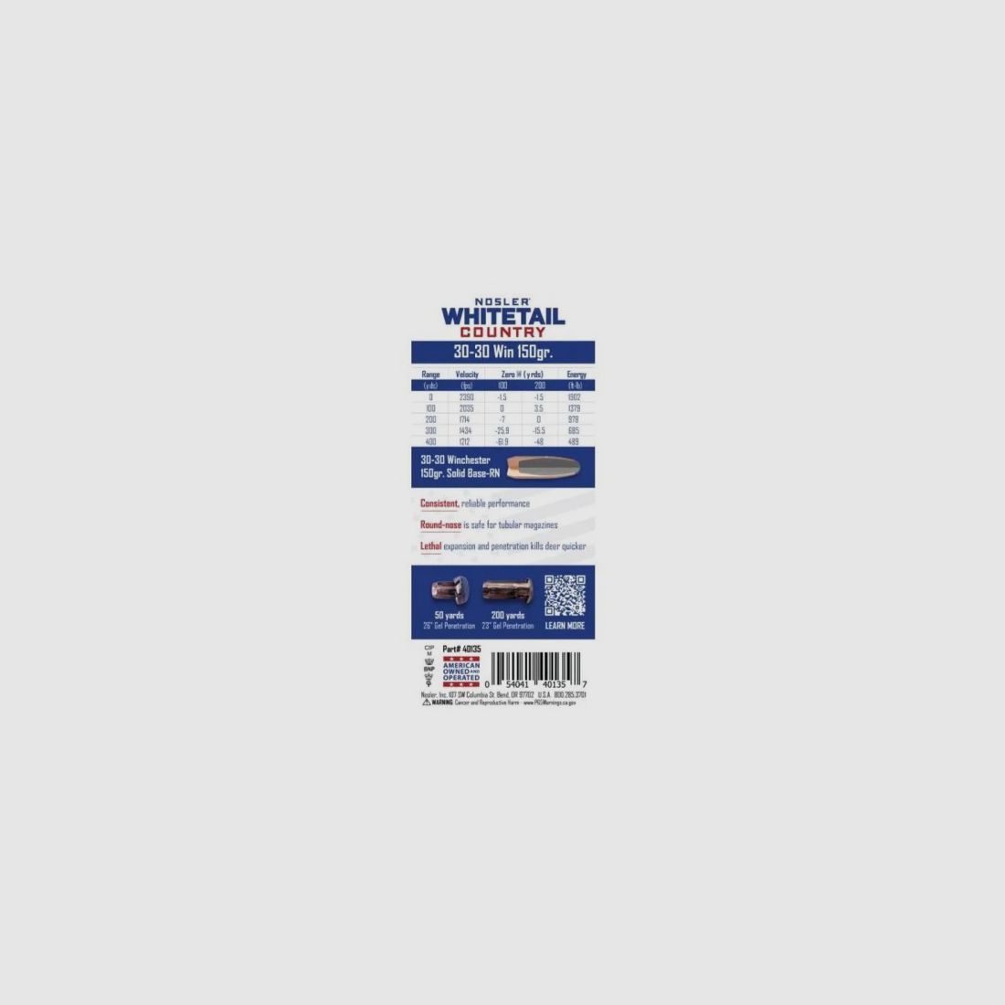 WCA-30-30 Win 150g SB RN (20ct), image 2 sur 3