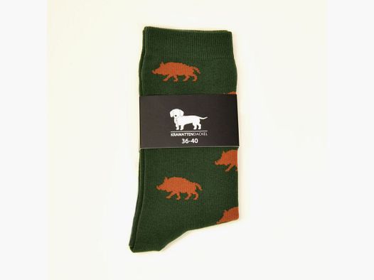 463 green socks, brown wild boar