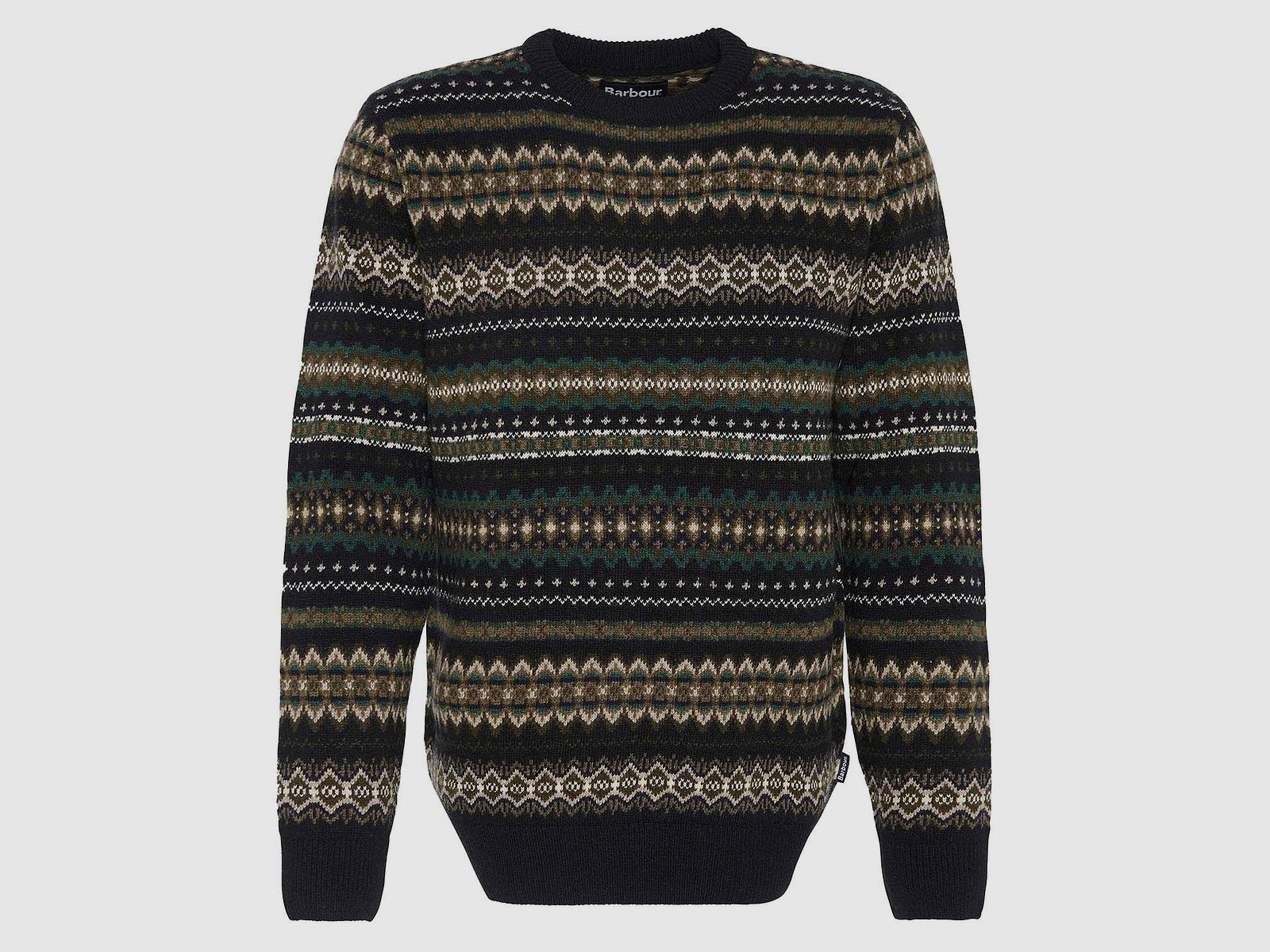Barbour Pullover Case Fair Crew Black marl
