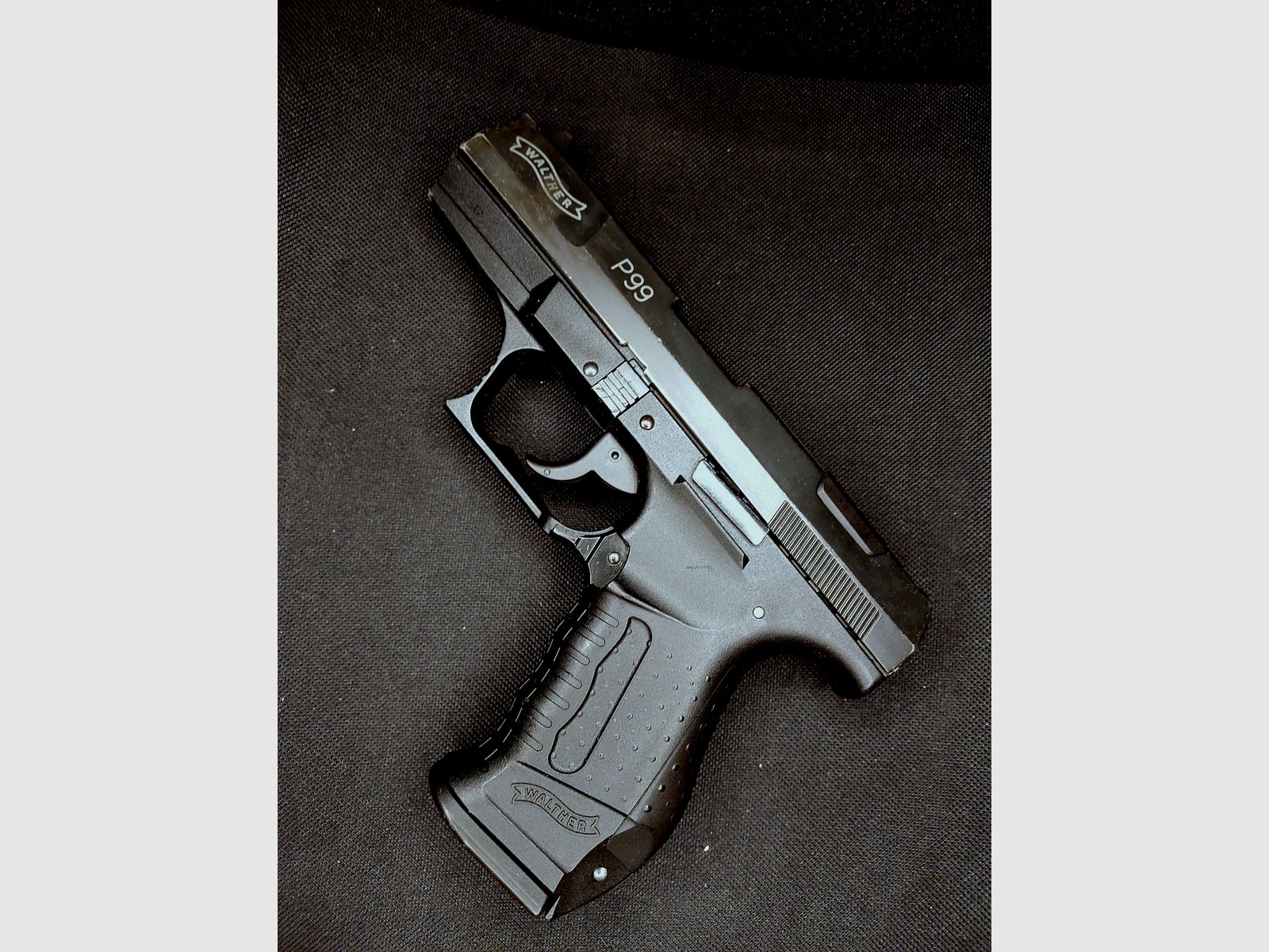 Pistolet à blanc Walther P99 9mm P.A.K. bronzé (PTB 637) P 99 avec étui en cuir