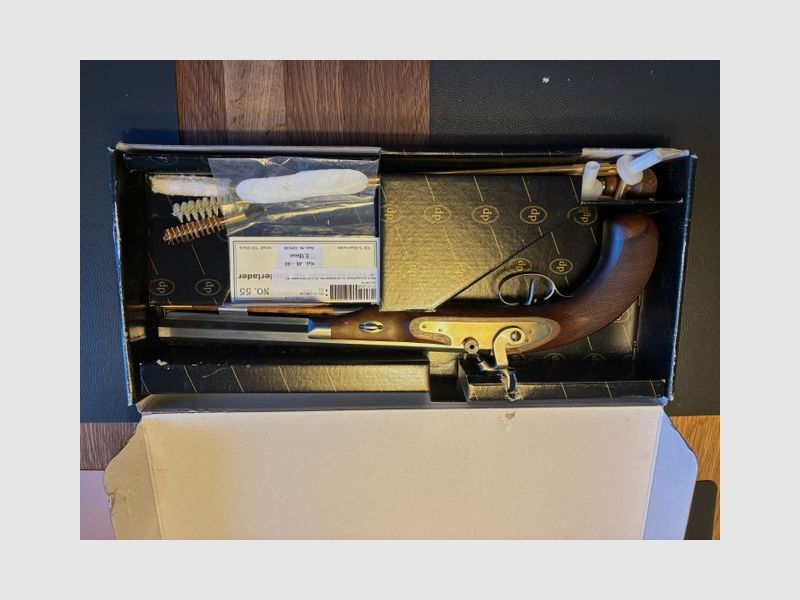 Percussion muzzleloader pistol Pedersoli Charles Moore Target caliber 45 (P18) from estate, image 4 of 6