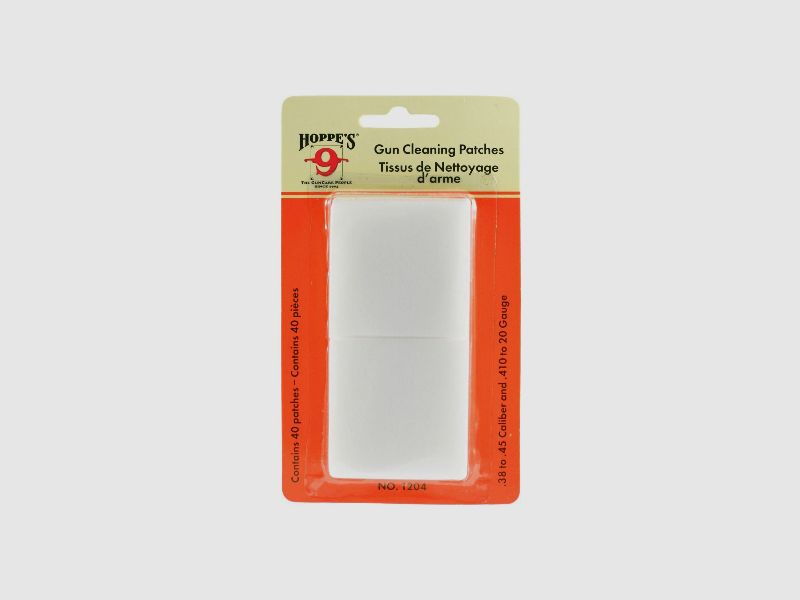 HOPPE’S synthetische Reinigungs-Patches – Kaliber .35-.45 / .410-.20, Bild 2 von 3