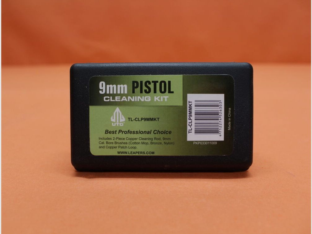 UTG - Leapers UTG Kit de nettoyage de pistolet 9 mm (TL-CLP9MMKT) Kit de nettoyage pour armes de poing avec tige de nettoyage en laiton / brosses