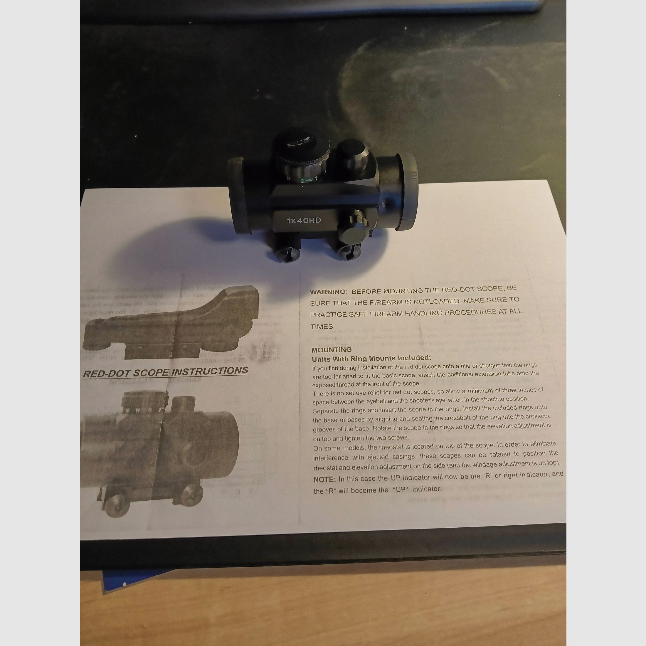 Leichtpunktvisier 1 x 40 RD   VERSAND KOSTENLOS!