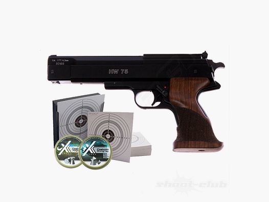 Pistolet pneumatyczny Weihrauch HW 75 w zestawie 4,5 mm