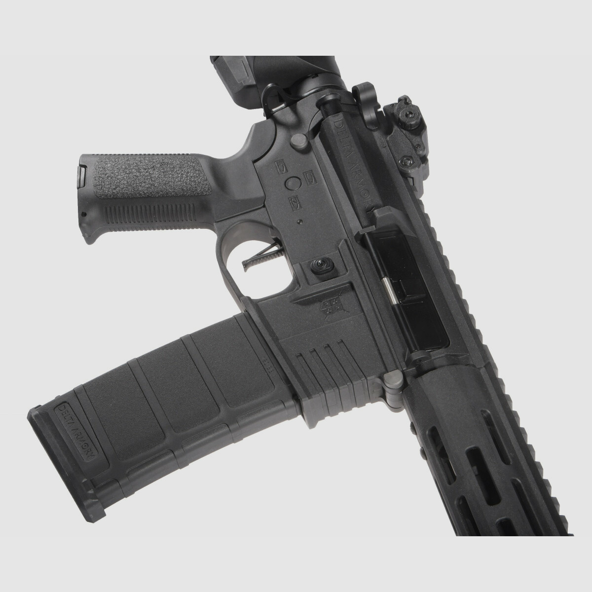 Delta Armory M4 AR15 M-LOK 10 Zoll CHARLIE GATE PULSAR HPA Airsoft Gewehr in Schwarz