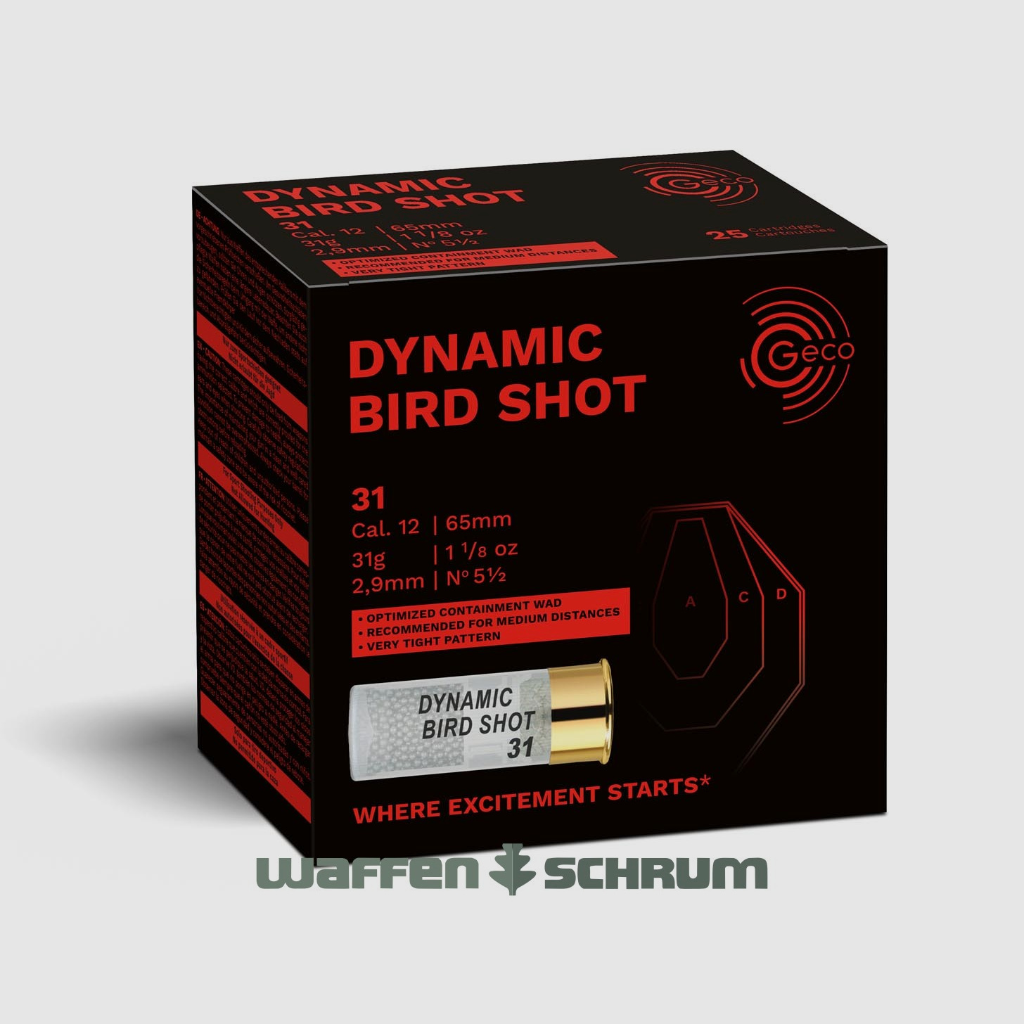 Geco 12/65 Dynamic Bird Shot 2,9mm - 31g