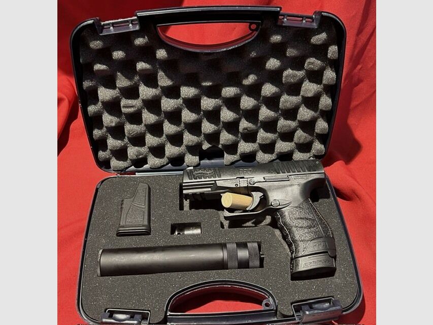 Comisión Gas. Set PPQ Navy WALTHER 9mm P.A.K en maletín