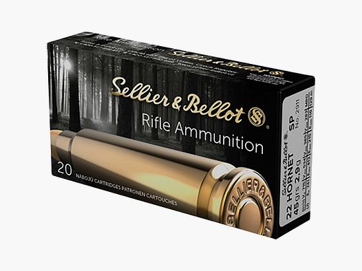 Sellier & Bellot .22 Hornet TM 2,9 g / 45 gr - 20 Schuss