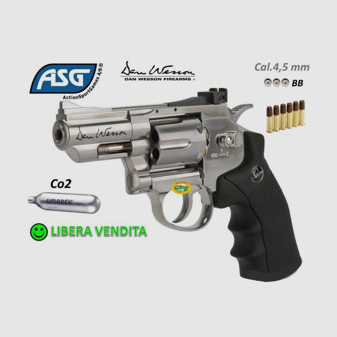 ASG DAN WESSON 2,5 Kal. 4,5 CO2 -