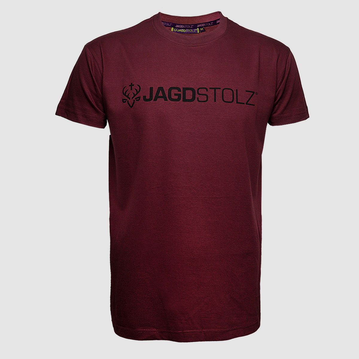 Jagdstolz T-Shirt Bordeaux Logo Black