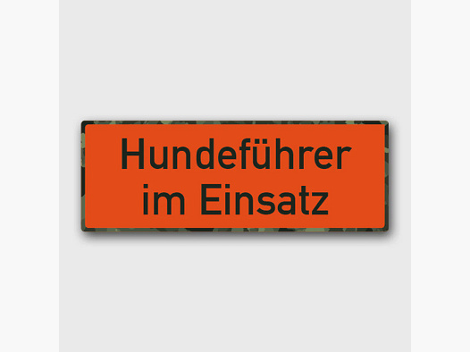 Premium hunting sticker "Dog handler in action