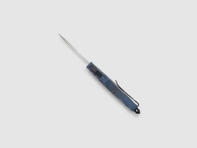 CobraTec Medium CTK-1 Blue Cobra Skin Drop Serrated Automatikmesser OTF, Bild 5 von 10