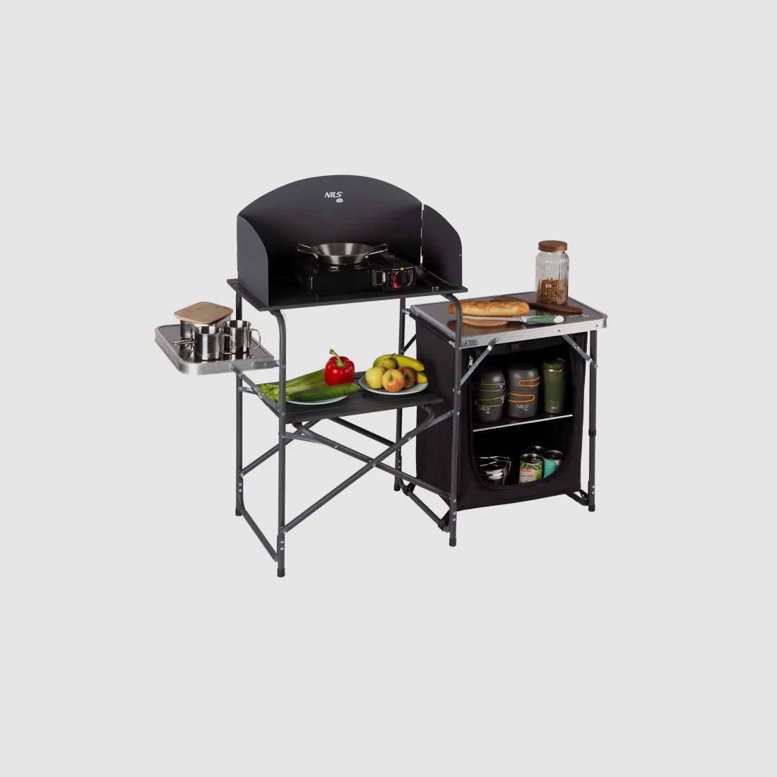 NC3041 Campingschrank mit Windschutz Nils Camp