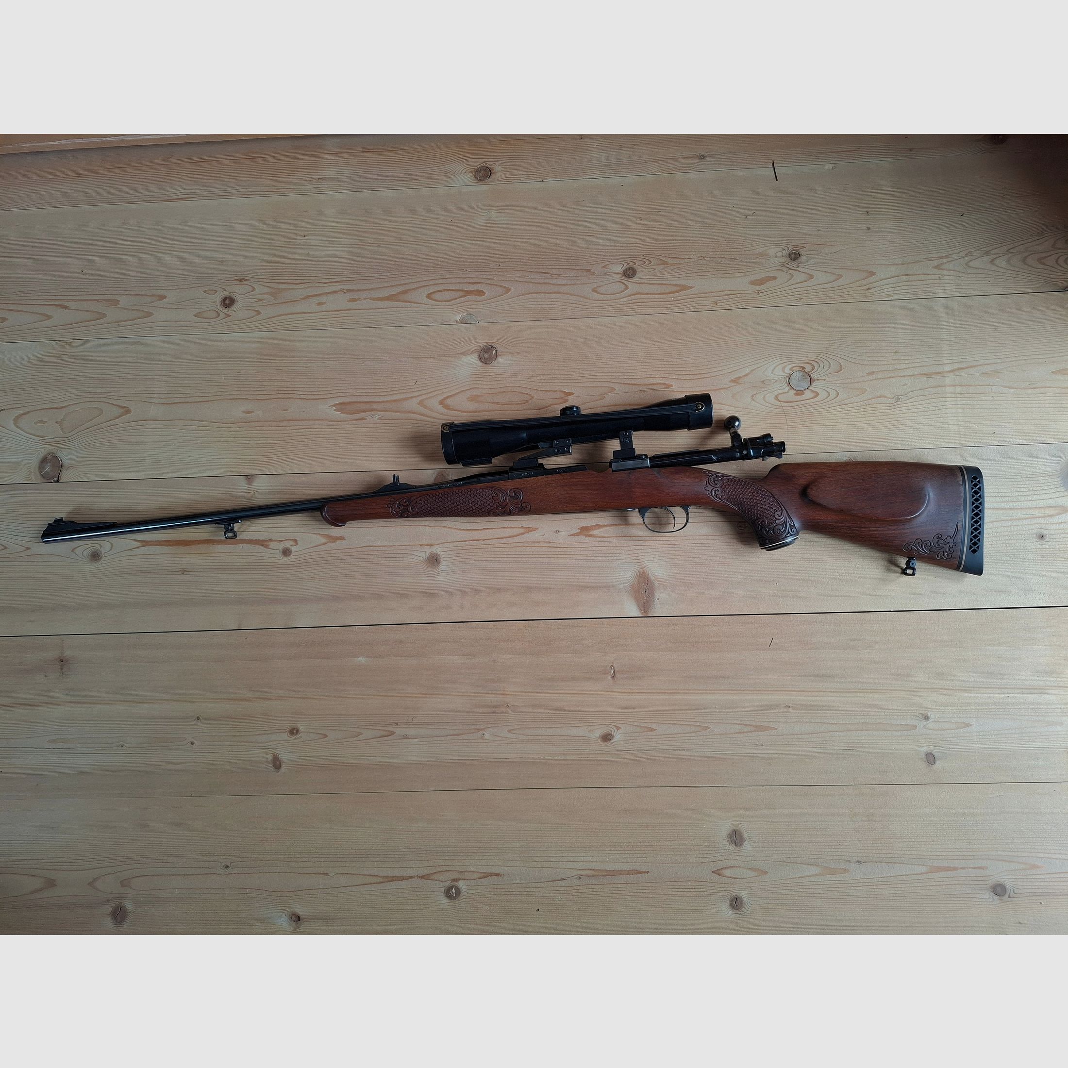 Mauser Mod. 98 Kal. 7mm Rem. Mag. w tym montaż obrotowy i Schmidt & Bender ZF