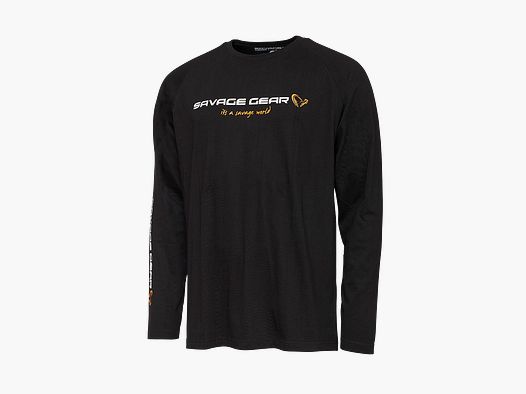 Signature Logo Long Sleeve T-Shirt M Black Caviar
