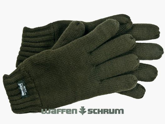 Skogen Strick Finger-Handschuhe Olive